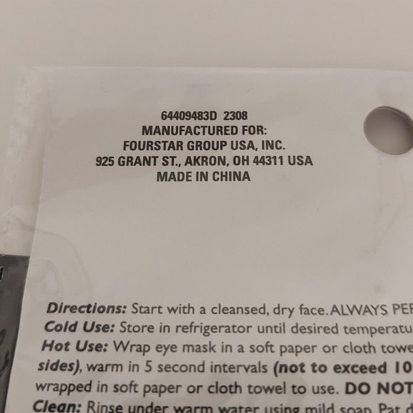 B*Pure Round Hot & Cold Eye Pads 2pc Reusable Puffy Eye Relief Mini Gold Stars - Picture 8 of 9